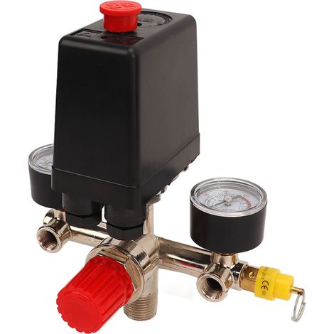 Soupape à bille Union avec pressostat automatique pour compresseur d'air, kit de vanne de régulation de pression, contrôleur de pression intégré (1/5)