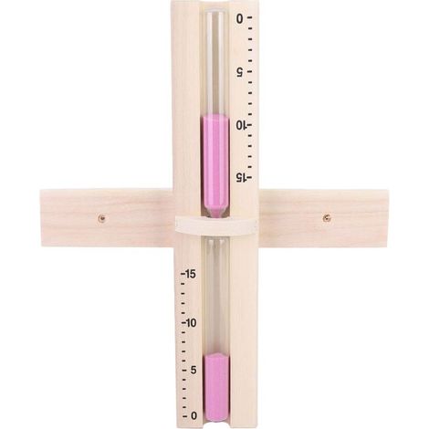 Sablier Sauna, minuteur naturel en bois avec sablier rose 15 min pour soins détente (1/5)