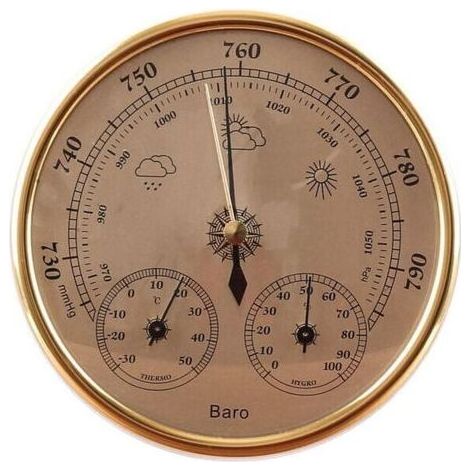 Baromètre , Station Météo avec Baromètre Et Thermomètre Hygromètre, Station Météo Analogique Murale 3 en 1, pour L'intérieur Et L'extérieur (1/5)