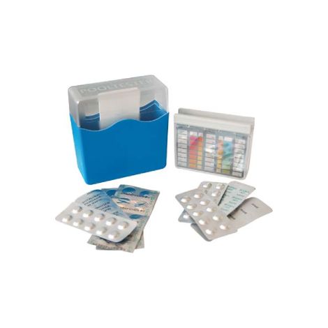 Kit de test 156100 en comprime's pour mesurer et controler l'oxyge'ne et le pH complet avec e'chelle colorime'trique pour piscines Pooltester
