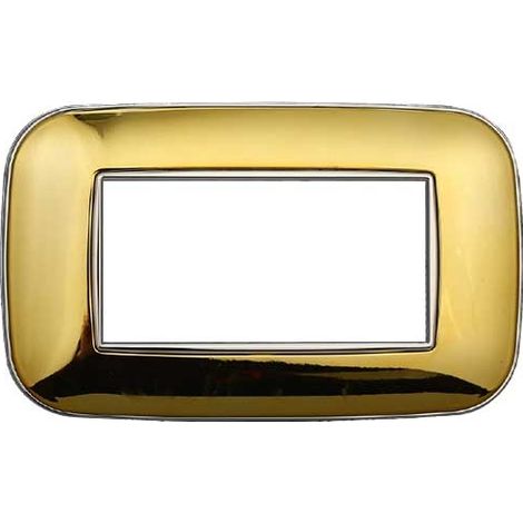 Kompatible abdeckrahmen Bticino Axolute 4 module kunststoff Gold glänzend farbe Orbis serie Moon Ettroit AN91412