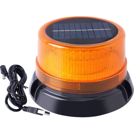 Rechargeable 5V Wireless LED Beacon, Orange, Magnetic Flashing Warning Light, 2 Flash Modes, with Cable (1/5)