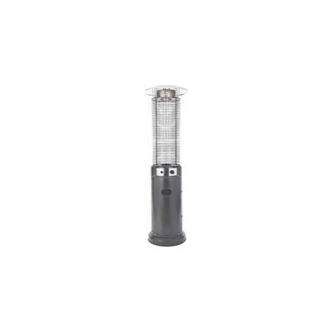 STUFA PATIO GLASS 13 KW GRIGIO SCURO- - misure ø cm.45,5x180h. - peso kg.15 - 1 pezzi SYNTESY