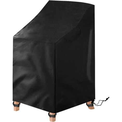 Sollbry Funda impermeable y apilable para silla de jardín, de tela Oxford, para exteriores, para jardín y balcón, resistente al viento y a los rayos UV, 72 x 92 x 120 cm. (1/4)