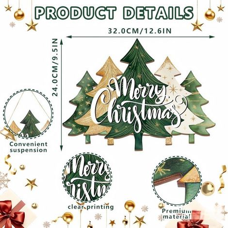 Christmas wooden door hangers, party decorations, holiday plaques, wall signs, decorative crafts