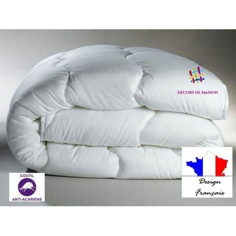 Couette - FABRICATION FRANÇAIS - 220x240cm - Blanc (1/3)