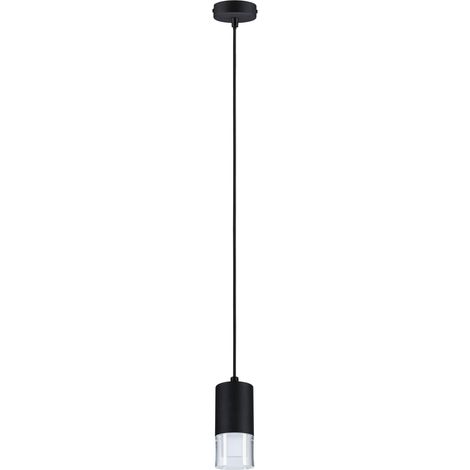 Luminaire en suspension LED IP44 9W Clair Noir gradable 230 V plafonnier 3000K éclairage de salle de bain 700lm (1/5)