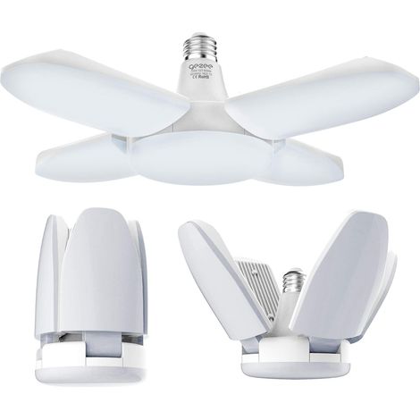 Luce LED per garage, 60W E27 6500K 6000Lm Luce per officina, Lampada da soffitto LED per garage, magazzino, officina, cantina, palestra, cucina (confezione da 1) (1/5)
