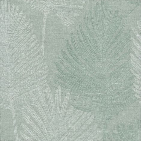 Nature wallpaper wall Profhome 786734 hot embossed non-woven wallpaper textured with floral ornaments and metallic highlights turquoise pastel turquoise light green silver 5,33 m2 (1/5)