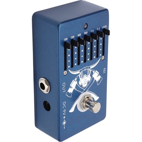 Égaliseur Guitare 6 Bandes Aluminium Alimentation DC9V 30mA Accessoire pour Guitare Électrique (1/5)