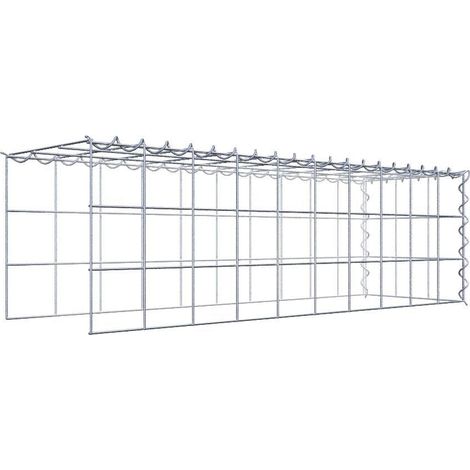 Gabiondeco - Gabion - Element de prolongation en hauteur et en longueur 100 cm x 30 cm x 30 cm (L x H x P). maille 10 x 10 cm. Spirale. Attention il manque deux gri... (1/5)