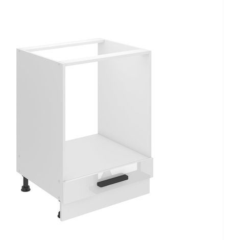 Belini Unterschrank Küche, Küchenunterschrank 60 cm Breite. SDP Küchenunterschrank ohne Arbeitsplatte. Küchenschrank ohne Tür, mit Schubladen, Weiß Hochglanz