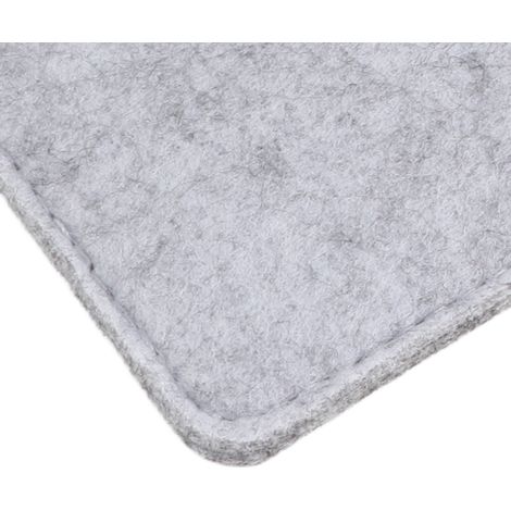 Set de napperons, dessous de tasses, feutrine isolante avec sac à fourchettes, tapis de table pour la cuisine, gris clair (1/5)