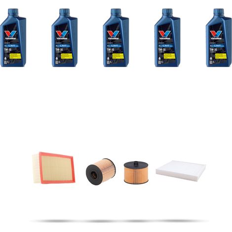 Kit tagliando 4 FILTRI e 5L OLIO compatibile con Peugeot 407 2.0 Hdi 103kw dal 2008 (1/5)