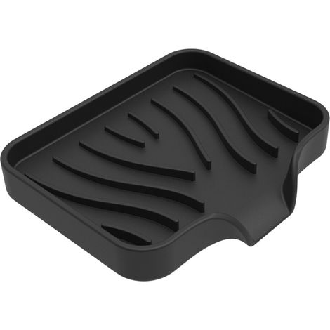 Jabonera creativa de silicona, estilo soporte para jabón, - Negra (1/5)