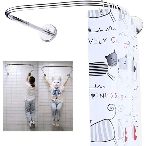 de rideau de douche d angle extensible en acier inoxydable