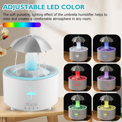 Umidificatore a ombrello: umidificatore rotante da 300 ml con telecomando, diffusore di aromaterapia a LED a 7 colori per camera da letto e soggiorno (1/4)