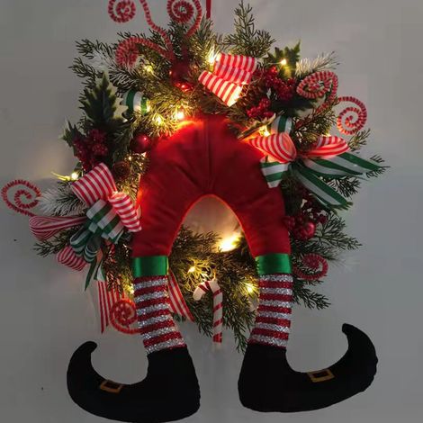 Weihnachtstürkranz, Weihnachtsdieb-Weihnachtsgirlande, Weihnachtstürhänger für Fenster oder Haustürdekoration (1/4)