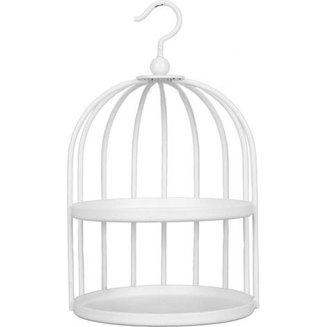 Schwarzer Wachswärmer im Vogelkäfig-Design, stabiler Metallhaken zum Aufhängen, dekorativer Wachsofen für Bastelarbeiten, weiß (1/5)