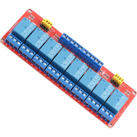 Carte de module relais optocoupleur 8 canaux, déclenchement haut et bas, 24 V (1/5)