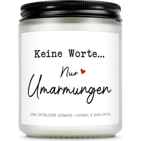 Duftkerze im Glas mit Lavendelduft - Trauergeschenk & Mutmacher für Frauen