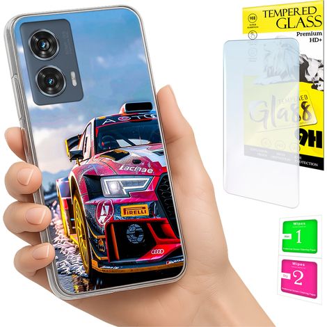 Funda para Motorola Edge 50 Fusion Photo Case Back Case + cristal 9H (1/5)
