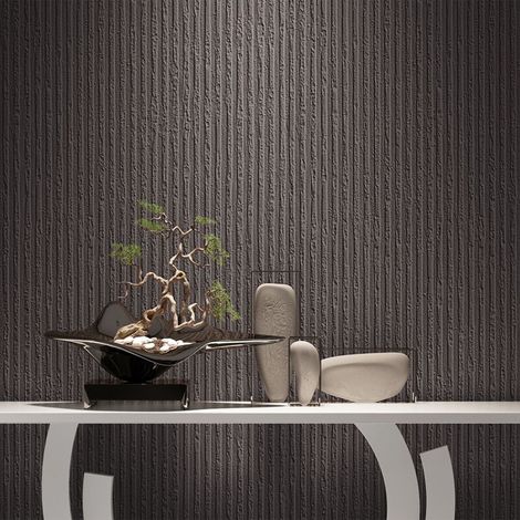 Papier Peint 3D effet Ciment Gris Noir adhésif auto collant épaississement 60CM x 2.8M en rouleau Style industriel 1.68m2 (1/3)