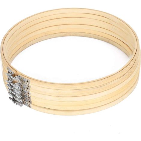 Adjustable Embroidery Hoops 20cm 8 Pieces Round Sewing Frame (6 (1/5)