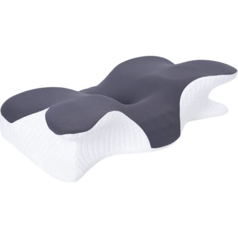 Oreiller ergonomique à mémoire de forme et à rebond lent, oreiller cervical, oreiller papillon pour dormir sur le côté (1/5)