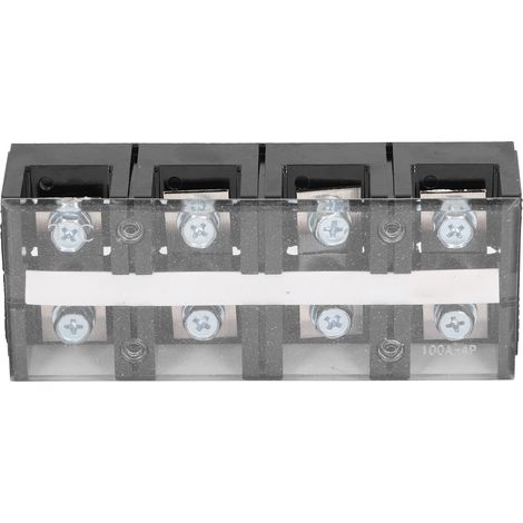Bornier 2 rangées, barrette électrique à vis pour alimentation, avec couvercle, AC600V 100A TC-1004 (8 points de connexion) (1/5)