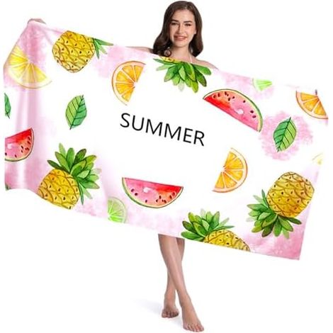 CSPARKV 70cmx140cm Microfiber Beach Towel Large, Women Beach Towel - Lightweight, Sandproof and Quick Drying Beach Blanket - for - Seaside, Beach, Swimming, Fitness, Camping, Yoga (1/5)
