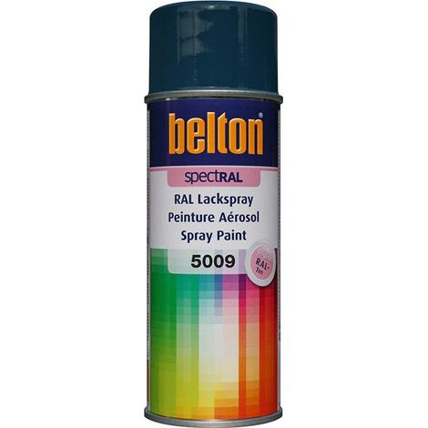 Bombe peinture - AUTO K - BELTON - RAL 5009 BLEU AZUR - 400 ml - Mat
