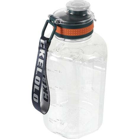 Gourde de sport grande capacité 1,6 l, bleue, en plastique, pour le fitness, la salle de sport, les activités de plein air et le camping (1/5)