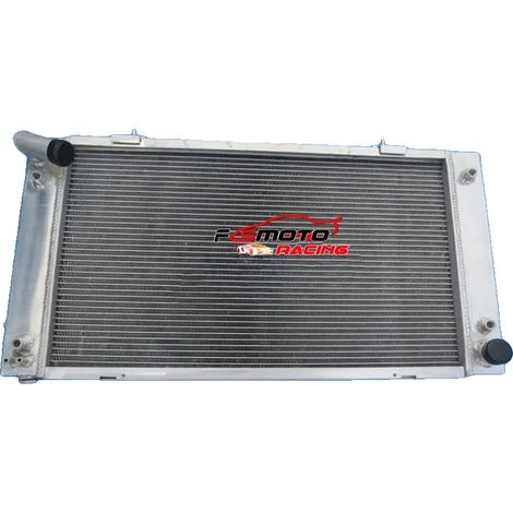 Radiador de aluminio, núcleo de 52 mm, diseño de 4 filas, dimensiones 690 mm x 385 mm, salida superior de 35 mm, salida inferior de 38 mm. (1/5)