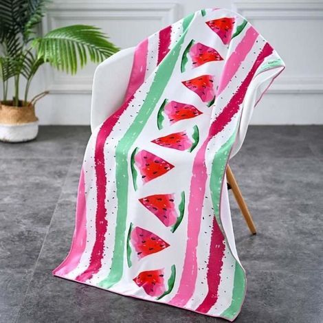 Strandtuch – Mikrofaser – Wassermelone – Schnelltrocknend – 70 x 150 cm – Waschbar (1/4)