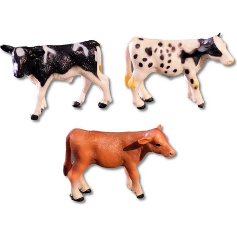 Mucca PVC Modelli Assortiti 8x6 cm
