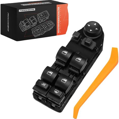 Interruptor del regulador de ventana, compatible con el sedán de lujo Serie 5 E60 E61, 4 contactos de conector, plástico de alta calidad, luz de interruptor roja, diseñado para el lado del conductor. (1/5)