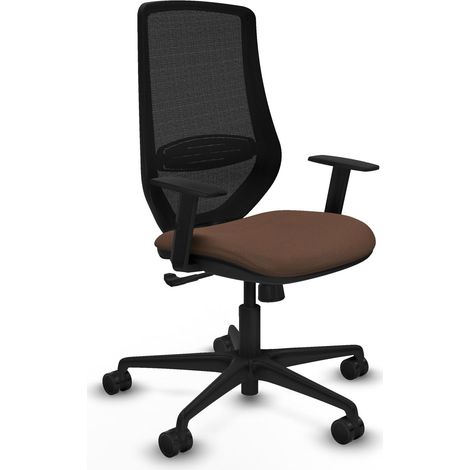 Silla de Oficina Piqueras y Crespo D036N0W Negro Marrón oscuro