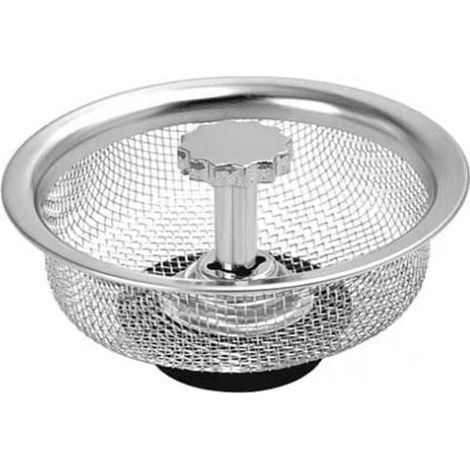 Filtre Pour Évier - En Acier Inoxydable - Diamètre 8,5 cm - Avec Bouchon Anti-Débordement - Pour Filtration Des Déchets Alimentaires (1/5)