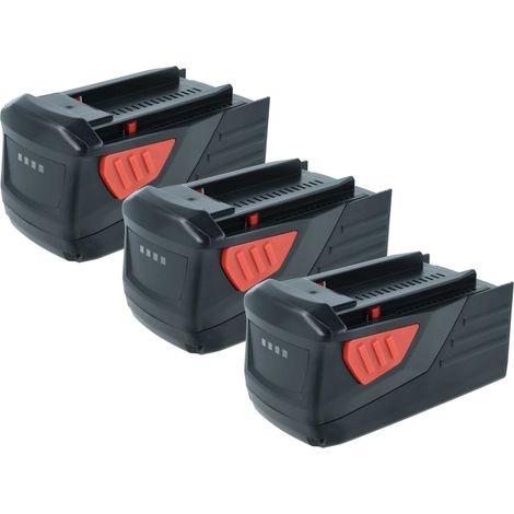 vhbw 3x Akku kompatibel mit Hilti TE6-ALi, TE6-A36, TE 6-A36 AVR, TE 500-A36, CPC 36V Werkzeug (4000 mAh, Li-Ion, 36 V)