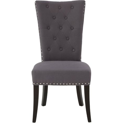 Interiors By Premier Elegant Grey Cotton And Linen Dining Chair, Durable Dining Chair For Dining Table, Comfortable Dining Chair (1/5)