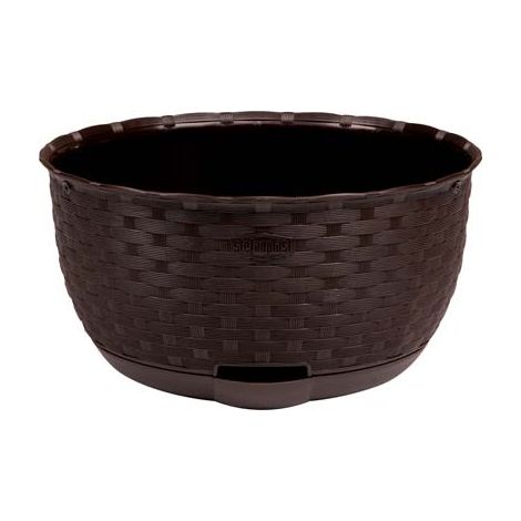 CIOTOLA RATTAN NATURAL STEFANPLAST - PP MOKA CM 30 H.CM 14,5- 2 pezzi