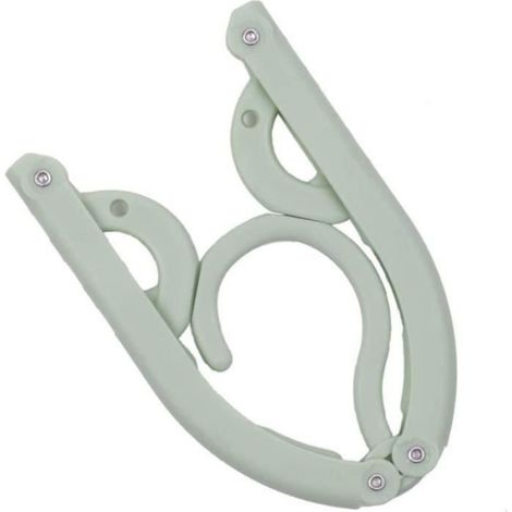 10 Cintres, Pliant, Polypropylène et Aluminium, Antidérapant, Vert, Pour Camping et Voyage (1/3)