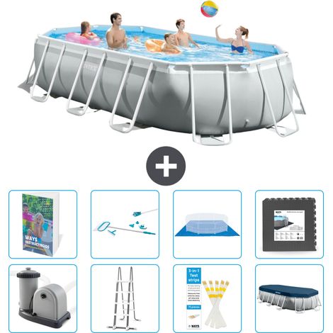 Prism Frame Pool Oval - 503x274x122 cm - 9-teilig S565