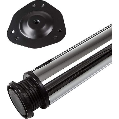 SO-TECH 1 Stück Tischbein Höhe 710 mm Ø 76 / 80 mm Stahl verchromt belastbar bis 75 kg, Schreibtischbein mit 32 mm Höhenverstellung Tischfuß (1/5)