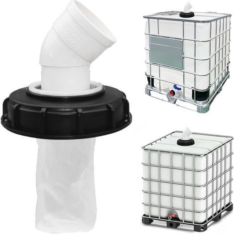 Filtre À Couvercle IBC,Filtre de Couvercle IBC 45°,Filtres IBCs Lid avec Filtrei en Nylon Lavable,Droit avec Filtres,Accessoires de Réservoir,pour Réservoir d'eau De Pluie IBCs (1/5)