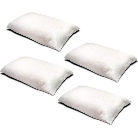 Set de 4 oreillers rectangulaires - JUANIO - JUANIO - 90 x 40 cm - Viscoélastique - Anti-acarien (1/4)
