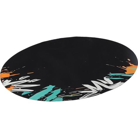 Tappetino per saltare con corda, per esercizi indoor e outdoor, con assorbimento degli urti, design ovale antiscivolo per pavimenti di palestre domestiche. (1/4)