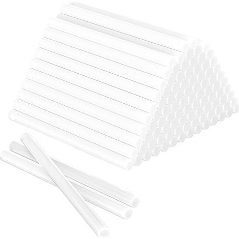 100 pièces Colle Chaude 7 x 150 mm, Bâton de Colle Blanc Universels pour Pistolet à Colle Chaude, Bâtonnets de Colle Chaude Séchage Rapide pour Bricolage, Artisanat, Réparations (1/5)