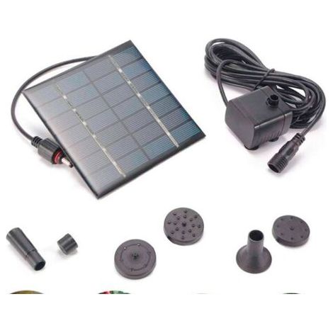 Pair Fontaine Solaire, Pompe à Eau Solaire Aucun Plantes Batterie ou Electricité pour Bassin / Piscine / Décoration de Jardin 1111cm